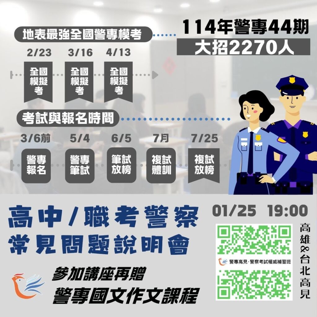台北高見警專班 國文數學加強課 1