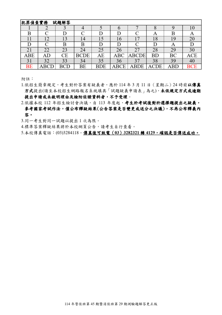 警佐消佐答案更正 1