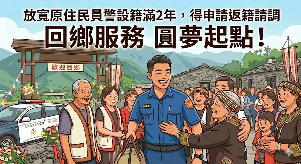 原住民員警得申請返籍請調